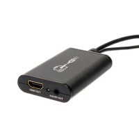 HDMI非搭載のパソコンでも映像出力を可能にする変換アダプタ……スピーカーへの出力も