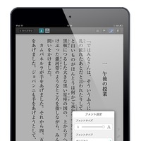 iPadでの「kobo」アプリ画面