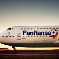 機体のロゴを「Fanhansa」に変更……ルフトハンザ、サッカーW杯応援企画 画像