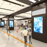阪急梅田駅、4K対応84インチのデジタルサイネージを24面新設 画像