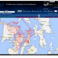 フィリピンのTV放送情報を用いたホワイトスペースデータベースの例