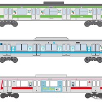 3社は今回のアプリ連携をPRするラッピング列車を運行する。画像はラッピング列車のイメージ。