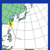 日本付近に発生している台風情報も確認可能。現在の勢力や予想進路、現在自分がプレーに最接近する時間等を確認することができる（画像はプレスリリースより）