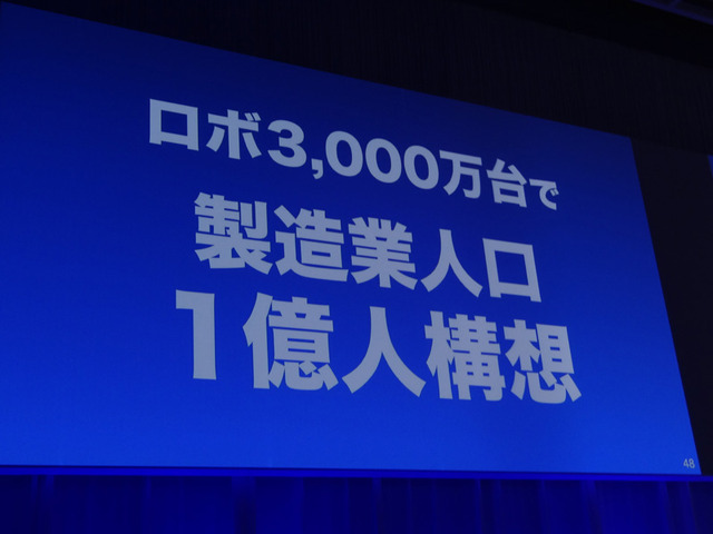 ロボットの導入により日本の製造業人口1億人を目指す