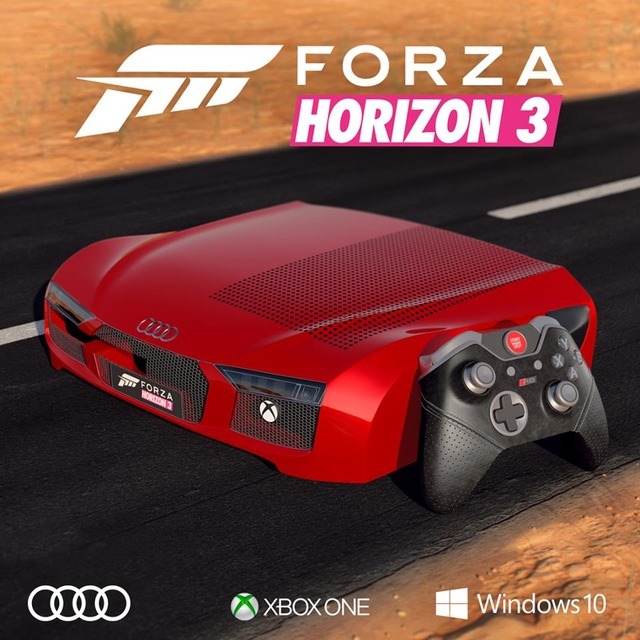 海外限定『Forza Horizon 3』の「アウディR8型Xbox One S」が最早ただのクルマ！？