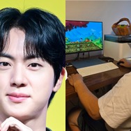 「お父さんに強制的にゲームの教育中」BTS・JIN、愛らしい親子の姿！北米ツアー終え家族団らん