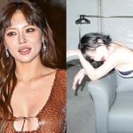 ステージ上で失神したヒョナ、大胆ポーズの控室オフショット公開「ありがとうございます」【PHOTO】