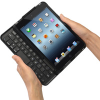 背面にスライドさせて収納できるiPad mini用Bluetoothキーボード