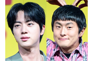 「顔がホットクみたい…」BTS・JINとの記念写真に自虐コメント？バラエティ番組共演者のSNS投稿が話題 画像