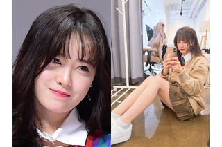 見えちゃいそうでハラハラ…韓国版『花男』女優、年齢不詳の制服姿を公開！美脚を堂々披露 画像