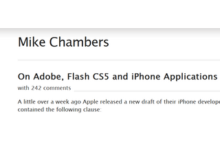 アドビ、アップルのライセンス規約を批判――iPhone向け「Flash」の開発中止 画像