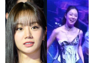 ポロリ寸前!?アイドル出身の韓国女優、ファンの前でダンス中に衣装ハプニング発生 画像