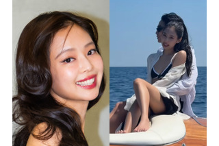 スイムウェア姿で“カイ”にバックハグされ…BLACKPINK・ジェニー、ロマンチックな雰囲気 画像