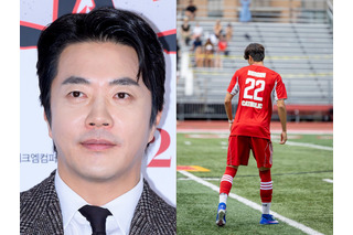 父譲りの“180cm超”高身長…俳優クォン・サンウの息子、サッカー場での姿に注目「モデルみたい」 画像