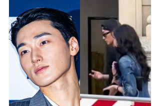 海外で女性と一緒にいる姿を撮られる…熱愛説浮上のATEEZ・サン、相手についてコメント 画像