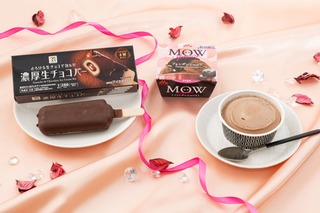 セブン‐イレブン、4層仕立ての濃厚チョコアイス発売　MOW初のソース充填も 画像
