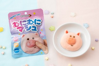 セブン‐イレブン、触って楽しむ豚型マシュマロ「むにむにマシュ」を先行発売 画像