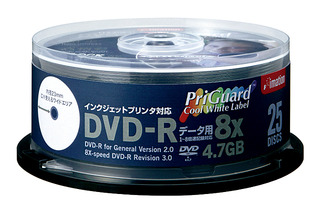 イメーション、水に強いインクジェットプリンタ対応の8倍速DVD-R/52倍速CD-R 画像