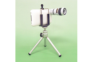 実売1,999円、iPhone 3G/3GS用光学8倍ズームのケース一体型三脚付き望遠レンズ 画像