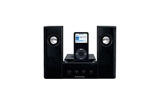 プリンストン、iPodシリーズ専用2.1chスピーカーのブラックモデル　iPod（5G）/nanoにも対応 画像