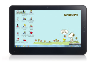 バンダイ、スヌーピーのデザインがあふれるWindows 7搭載タブレット 画像