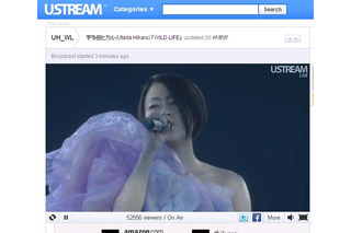 宇多田ヒカルコンサートUstream中継、同時視聴者数で世界記録達成 画像
