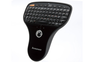 レノボ、ユニークなT字型のマウス機能付きワイヤレスキーボード 画像