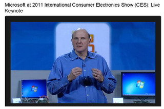 【CES 2011】米マイクロソフト、基調講演でARMアーキテクチャー対応の次期Windowsをデモ 画像