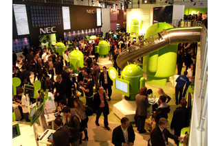 【MWC 2011（Vol.44）】初出展のGoogleブースが大盛況……Android 3.0端末登場で増す存在感 画像