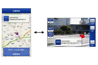 みずほ銀とドコモ、スマートフォン向けAR店舗ナビアプリを共同開発 画像