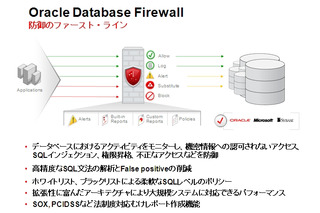 日本オラクル、不正なSQLコマンドを遮断する「Oracle Database Firewall」提供開始 画像