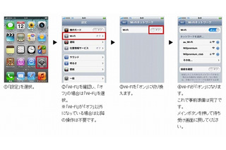 KDDIの公衆無線LAN「au Wi-Fi SPOT」、iPhone 4S向けに提供開始……2013年11月末まで無料 画像