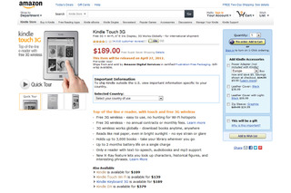 Kindle touchが日本でも購入可能に！……ただし日本語コンテンツはまだなし 画像