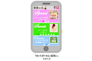 NTT東日本、自由が丘商店街と共同で「光Wi-Fiシティー計画」を展開 画像