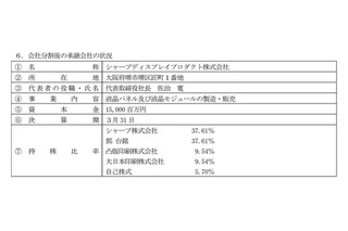 ソニーと合弁解消のシャープ子会社、凸版及び大日本印刷の液晶カラーフィルター事業を統合 画像