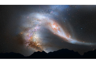 天の川銀河とアンドロメダの衝突は40億年後、ハッブルの観測で判明 画像