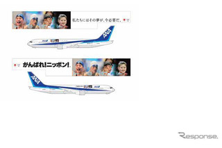 ANA、「がんばれ！ニッポン！」特別塗装機を運航 画像