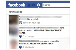 「Facebookチームからの警告」という偽メッセージに注意 画像