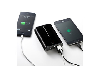 2台同時充電・iPhone5対応……サンワサプライ、6000mAhのモバイルバッテリー  画像