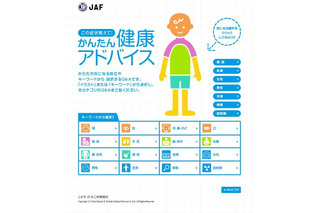 JAFがQ＆A「かんたん健康アドバイス」サービスを開始 画像