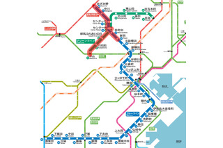 横浜市営地下鉄、一部区間のトンネル内で携帯電話が利用可能に 画像