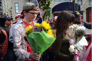 ［フォトレポート］ボストンマラソン爆発テロ　4月16日市内 画像