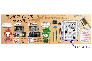 DNPとJR東日本企画、電子ペーパー付き中吊り広告を実証実験……表示内容が切り替わるポスター 画像