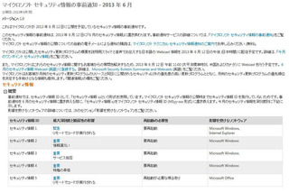 「緊急」1件を含む5件……6月セキュリティ情報事前　日本マイクロソフト 画像