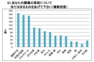 腰痛の原因、第1位は「運動不足」 画像