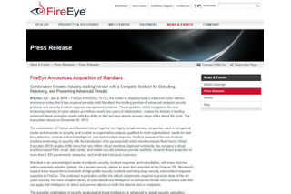 米FireEyeがセキュリティ・ソリューション企業Mandiantを買収 画像