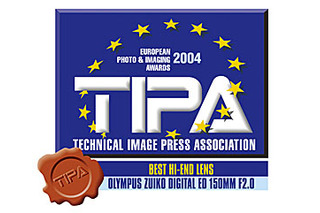 オリンパス、ZUIKO DIGITAL ED 150mm F2.0が「TIPA ベストハイエンドレンズ 2004」を受賞 画像