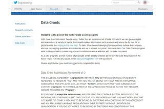 Twitter、研究機関にデータを提供するプロジェクト「Data Grants」開始 画像