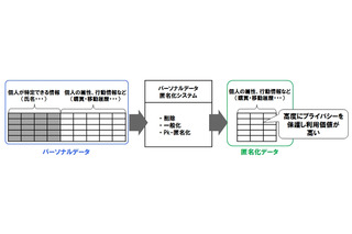 NTT、新たなパーソナルデータ匿名化システムを開発……ビッグデータ分析に活用 画像