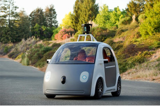 ハンドル、アクセルペダルもなし！Googleが全自動運転自動車のプロトタイプ 画像